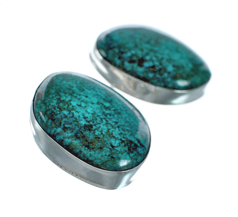 Navajo Turquoise Sterling Silver Post Earrings X11426